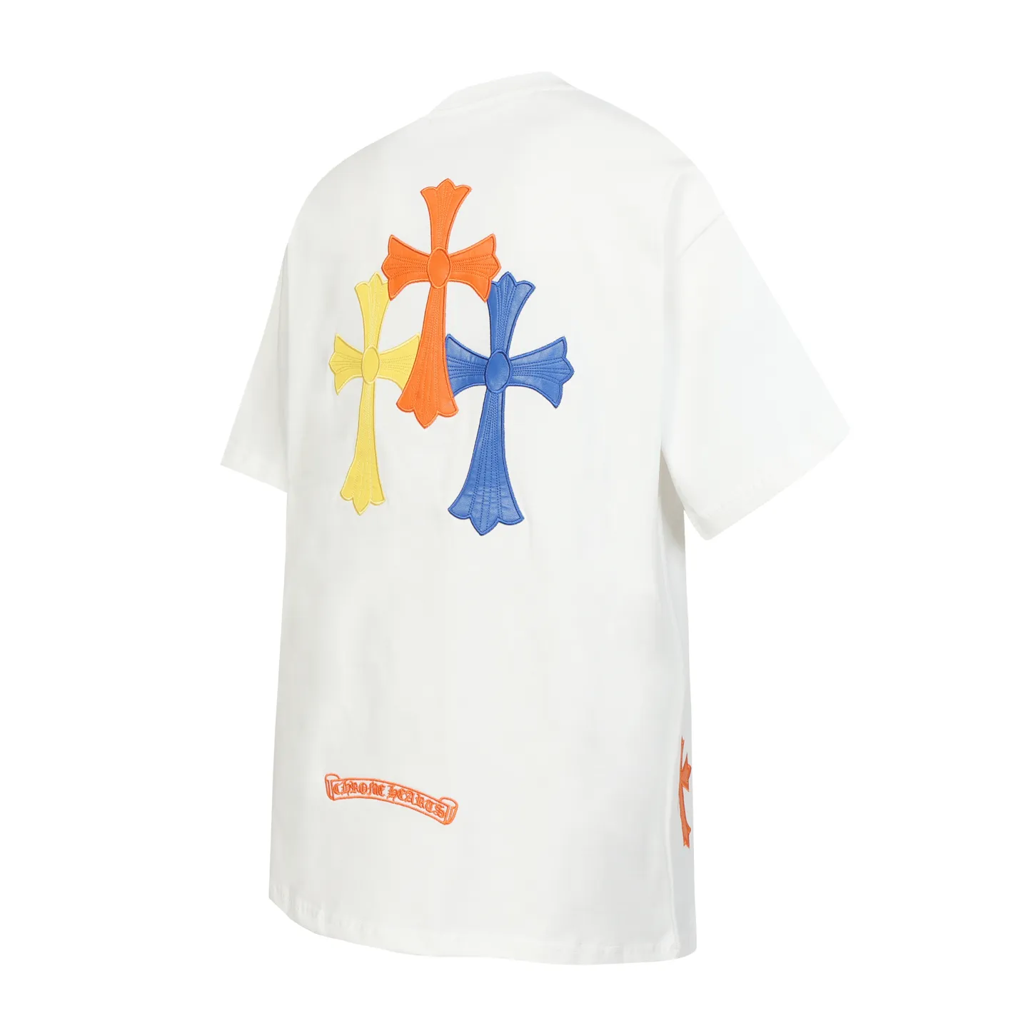 P170 2209 style 280g heavy double yarn -Chrome Hearts/Chrome Hearts Color Cross✝️Skin embroidered short-sleeved T-shirt -High weight, high density and high quality. The wool is soft, delicate and skin-friendly. It feels soft and silky. It has excellent warmth and skin-friendly properties. -Customized weaving and dyeing, no color difference. No matter the fabric or workmanship details, it beats the ordinary version on the market. -Colour: black white -Size: S M L XL